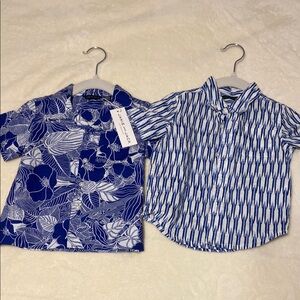 Blue and White Patterned Kids Shirts by Janie and Jack